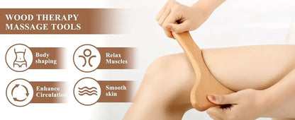 Wood Massager Body Sculpting Tools Lymphatic Drainage Massager Body Sculpting Tools For Anti-Cellulite Gua Sha Muscle Release Beauty World Shop