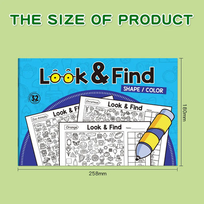 Children's Search for Items Game, Enhance Visual Perception, Fun Coloring Book, Focus and Attention, Handwriting Exercise Book Beauty World Shop