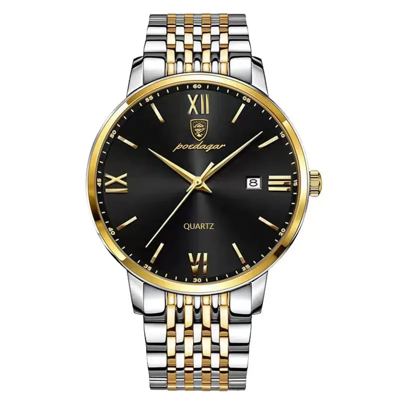 POEDAGAR Luxury Sports Men's Wristwatch Stainless Steel Waterproof Date Man Watch High Quality Casual Fashion Quartz Men Watches Beauty World Shop