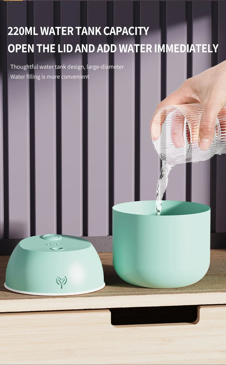 220ML big fog amount usb air humidifier Small desktop humidifier home intelligent car aromatreatment machine Beauty World Shop