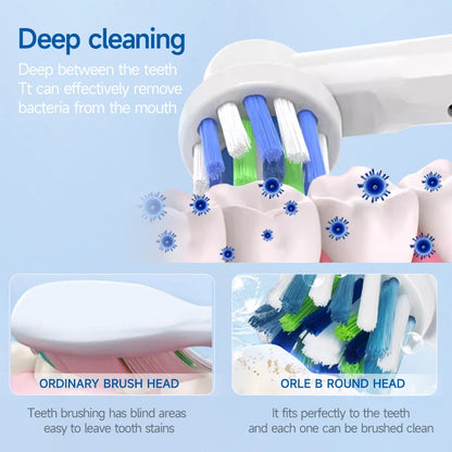 4/8pcs Replacement Brush Heads For Oral-B Electric Toothbrush Advance Power/Vitality Precision Clean/Pro Health/Triumph/3D Excel Beauty World Shop