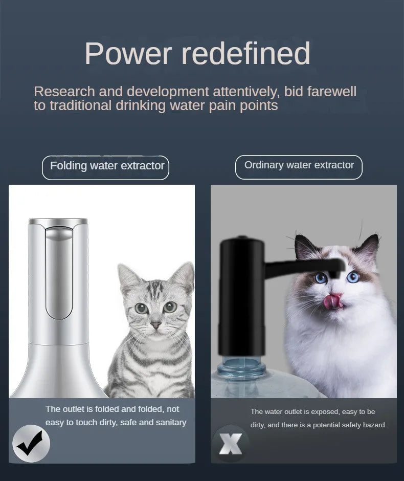 Electric Water Gallon Bottle Pump Automatic Water Dispenser Pump 19 Liters Foldable Desktop Water Bottle Pump USB Rechargeable Beauty World Shop