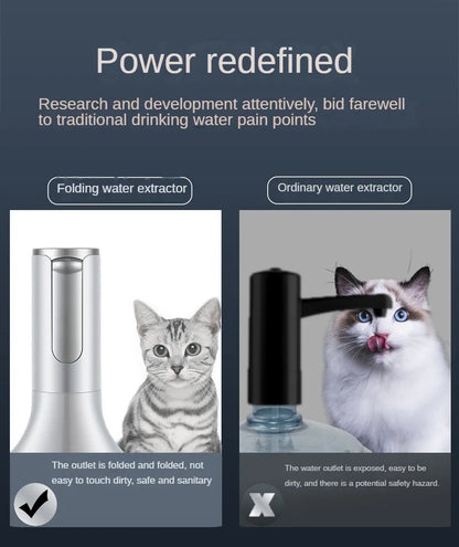 Electric Water Gallon Bottle Pump Automatic Water Dispenser Pump 19 Liters Foldable Desktop Water Bottle Pump USB Rechargeable Beauty World Shop