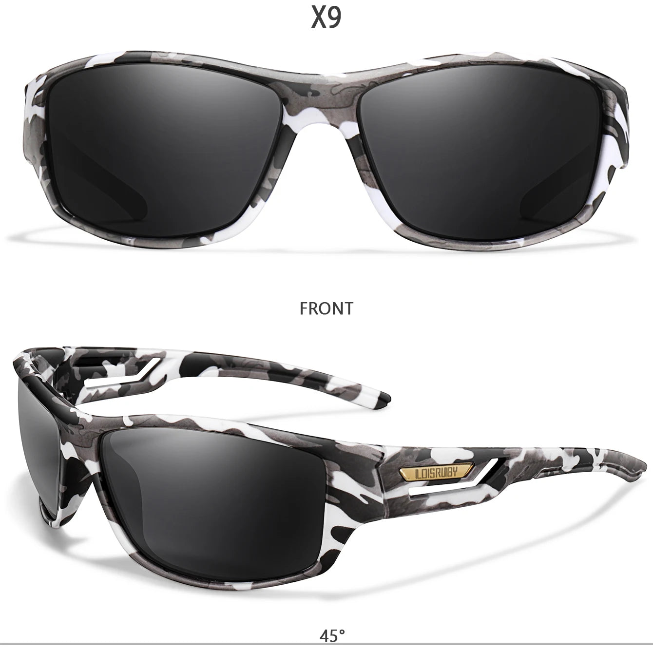 LOISRUBY Polarized Fishing Sunglasses Men Camouflage Driving Outdoor Sports Cycling Running Goggles UV400 Tackle Eyewear Beauty World Shop
