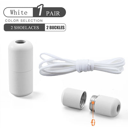Elastic No Tie Shoelaces Semicircle Shoe Laces For Kids and Adult Sneakers Shoelace Quick Lazy Metal Lock Laces Shoe Strings Beauty World Shop