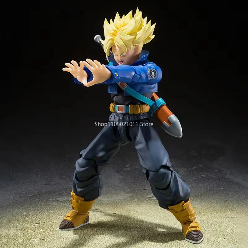 Anime Dragon Ball Z Figures Shf Super Saiyan Trunks Action Figure Collection Model 15cm Future Boy Torankusu Movable Toys Gifts Beauty World Shop