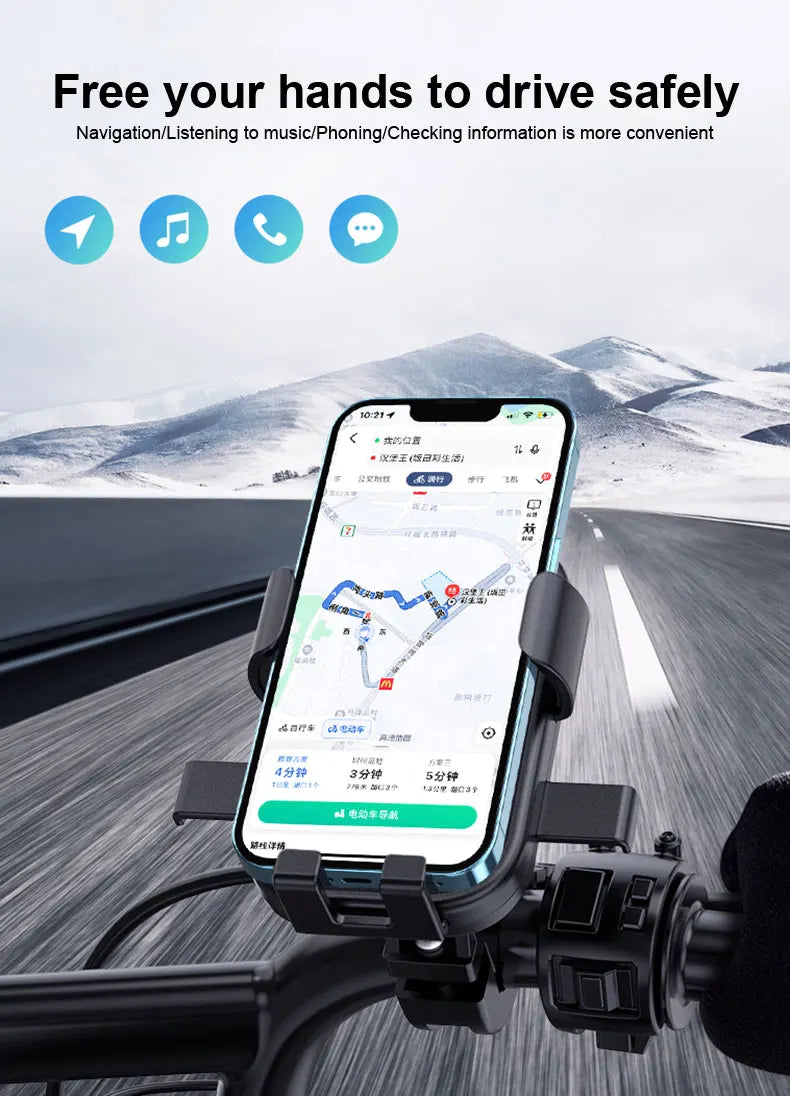 Anti-slip Phone Mount 360° Rotatable Adjustable Bike Phone Mount for Outdoor Cycling, Mountain Bike Accessories Beauty World Shop