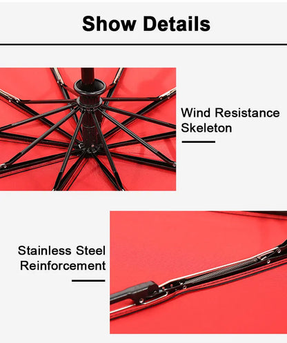 Windproof Double Layer Fully Automatic Resistant Umbrella Beauty World Shop