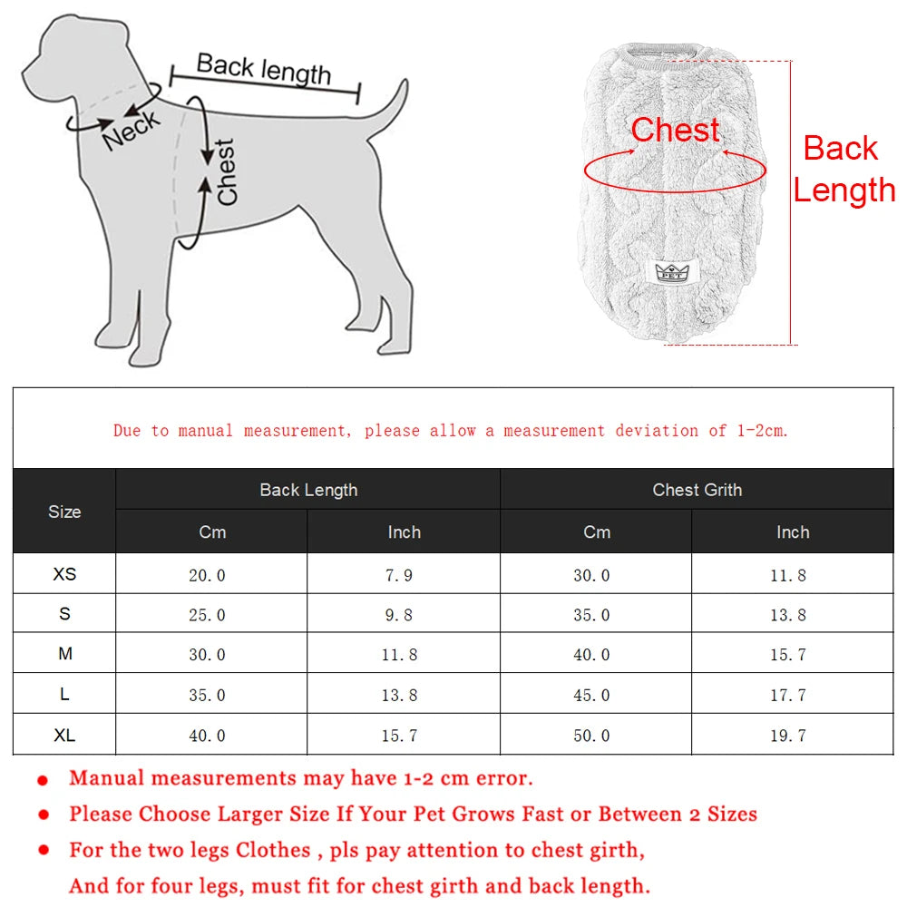 Fleece Warm Dog Cloth Sleeveless Soft Cozy Plush Vest Puppy Winter Overall for Small Medium Pet Sweatshirt  for Dog and Cat