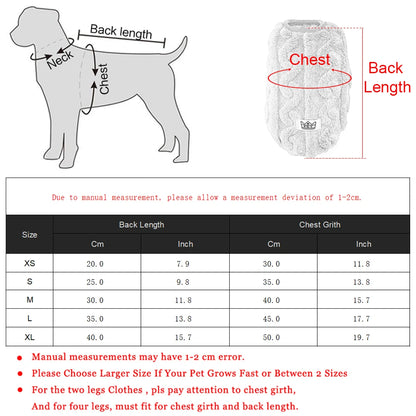 Fleece Warm Dog Cloth Sleeveless Soft Cozy Plush Vest Puppy Winter Overall for Small Medium Pet Sweatshirt  for Dog and Cat