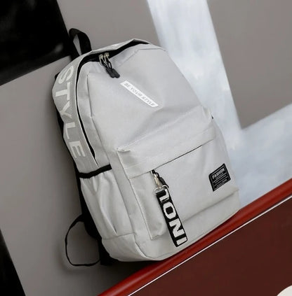 Fashion trend backpack backpack for men and women junior high school high school student bag large capacity korean version of th Beauty World Shop