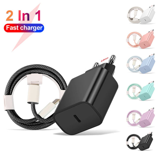 20W PD Korean USB C Type C Charger For iPhone 15 Fast Charging Cable For Xiaomi Redmi Note 12 Samsung S23 Ultra Type C Phone Beauty World Shop