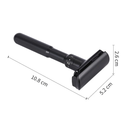 Mingshi Metal Adjustable Safety Razor Travel Double Edge Classic Men Shaving  Black Hair Removal Shaver with 5 Blades Beauty World Shop