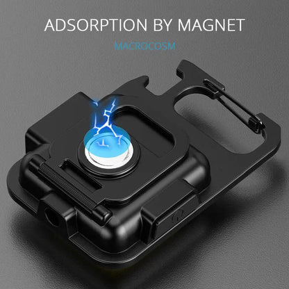 COB LED Mini Flashlight Super Bright EDC Keychain Light Outdoor Emergency Camping Pocket Lamp With Tail Magnet Corkscrew Beauty World Shop