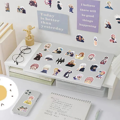 30/60/180pcs Cartoon Jujutsu Kaisen Stickers Cute Decals Toy Stationery Guitar Phone Bicycle Laptop Luggage Car Graffiti Kids Beauty World Shop