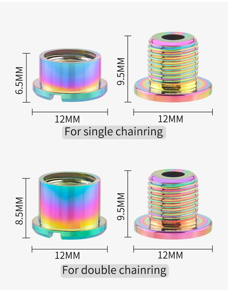 MUQZI 4/5PCS Chainring Bolts Single Double Chainring Screws Mountain Road MTB Bike Crank Bolts 6.5/8.5mm Beauty World Shop