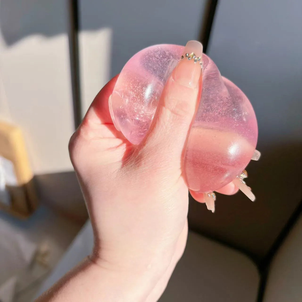 Blue Maltose Squishy Toys Anti Stress Sensory Fidgets Toy Soft Simulated Transparent Blue Maltose Slow-rebound Decompression Toy Beauty World Shop