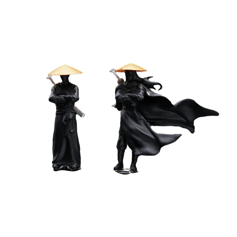 Resin Mini Figurines Decorative 50mm Ancient Sino-Japanese Samurai Warriors Office Cubicle Home Desktop Car Interior Model Gifts Beauty World Shop