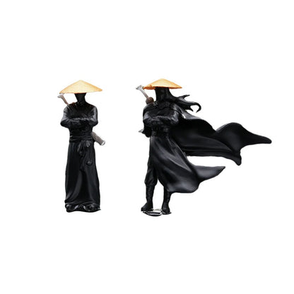 Resin Mini Figurines Decorative 50mm Ancient Sino-Japanese Samurai Warriors Office Cubicle Home Desktop Car Interior Model Gifts Beauty World Shop