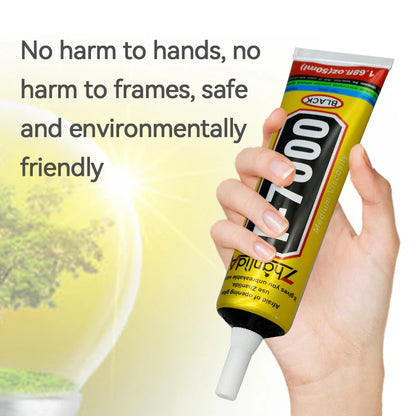 T7000 Black Contact Cellphone Tablet Repair Adhesive Zhanlida Strong t-7000 Glue 15ML 50ML 110ML with Fine Needle Outlet Beauty World Shop