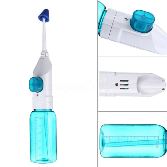 1Pcs High Pressure Oral Irrigator Portable Teeth Clean Water Dental Floss Manual High Pressure Water Toothpick For Household Beauty World Shop