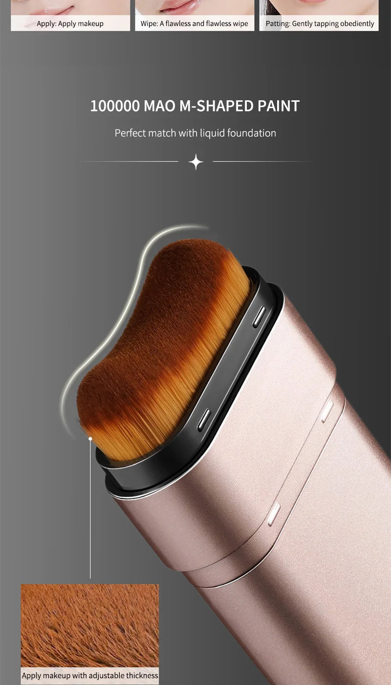 Light and Moist Hydrating Foundation, Natural-Looking, Moisturizing, Shiny, Thin and Lightweight, Double-Headed Makeup Foundation That Rotates for Easy Use, with Its Own Brush, Waterproof, Easy to Apply Makeup, and Easy for B Beauty World Shop