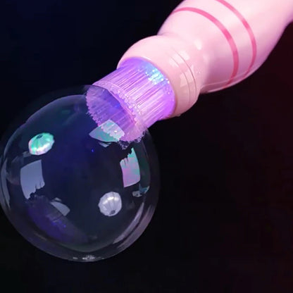 Elastic Smoke Bubble Machine USB Rechargeable Portable Bubble Maker Elastic Bubble Fog Wand for Kids  Electric Bubble Blower Beauty World Shop