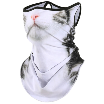3D Animals Magic Scarf Bandana Breathable Neck Warmer Gaiter Hanging Ear Outdoor Sports Triangle Face Mask Neckerchief Summer Beauty World Shop