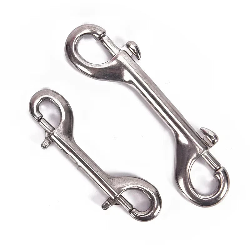 65mm 90mm 100mm 115mm Double Ended Scuba Diving Hook Stainless Steel Eye Bolt Snap Hook Quick Draw Link Carabiner Beauty Trend Shop