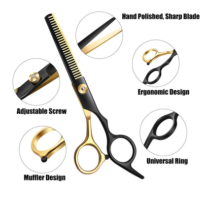 Professional Barber Razor Shear 6 Inch Stainless Steel Hairdressing Scissors Cutting for Men Women Kids Salon Pet Beauty World Shop