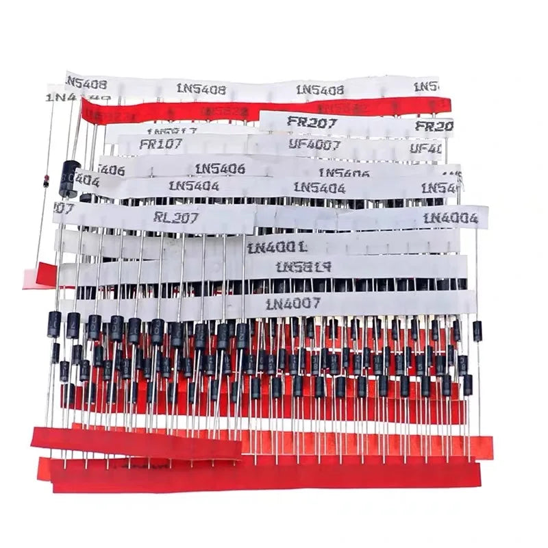 14 Values Fast Switching Schottky Diode Assorted Kit 1N4001 1N4004 1N4007 1N5408 UF4007 FR207 1N5817 1N5819 1N5822 1N4148 RL207 Beauty World Shop