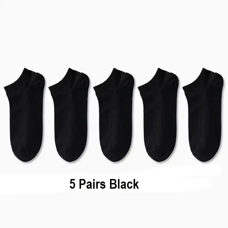 5/10 /20/30 Pairs Unisex Casual Plain Color Boat Socks Thin Breathable Comfy Anti Odor Sweat-absorbing Ankle Socks For Men Women Beauty World Shop