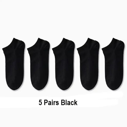 5/10 /20/30 Pairs Unisex Casual Plain Color Boat Socks Thin Breathable Comfy Anti Odor Sweat-absorbing Ankle Socks For Men Women Beauty World Shop