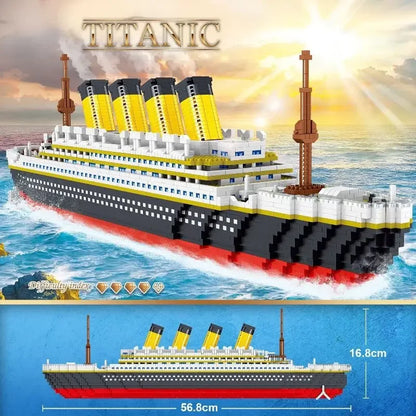 4000+Pcs Titanic Model Cruise Ship Building Blocks MOC Boat Bricks Collection DIY Construction Toys for Children Gift Beauty World Shop