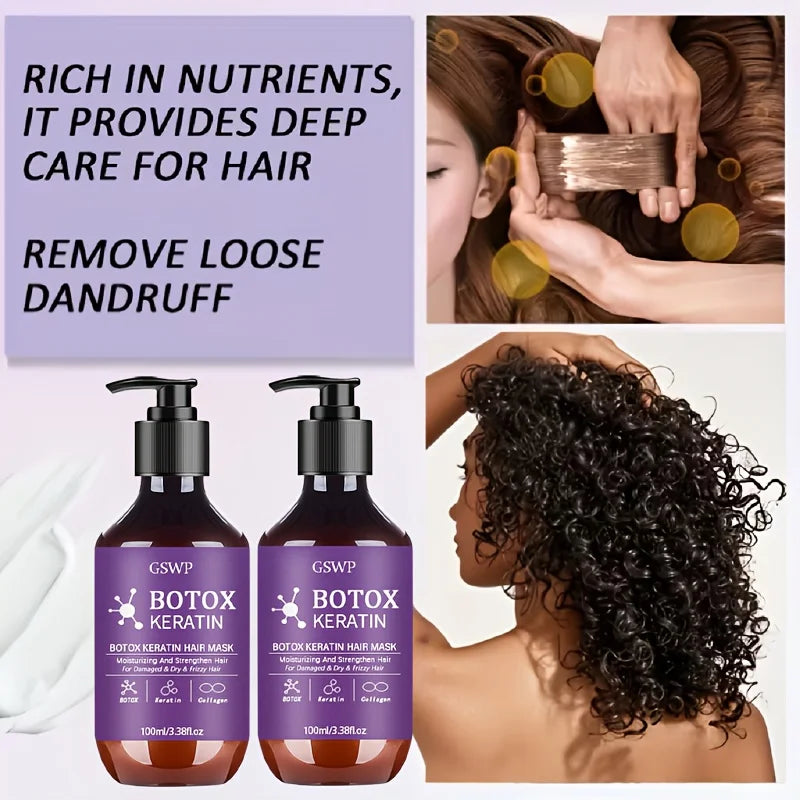 GSWP Botox Keratin Hair Mask, moisturizes and strengthens damaged hair, reduces frizz, split ends and tangles.100ml/200ml Beauty World Shop