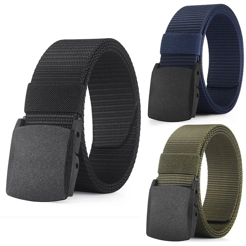 Men's Belt Outdoor Casual Canvas Belt Metal Free Training Nylon Tactical Belt With Pants Jeans Belt Sports Belts For Men Women Beauty World Shop