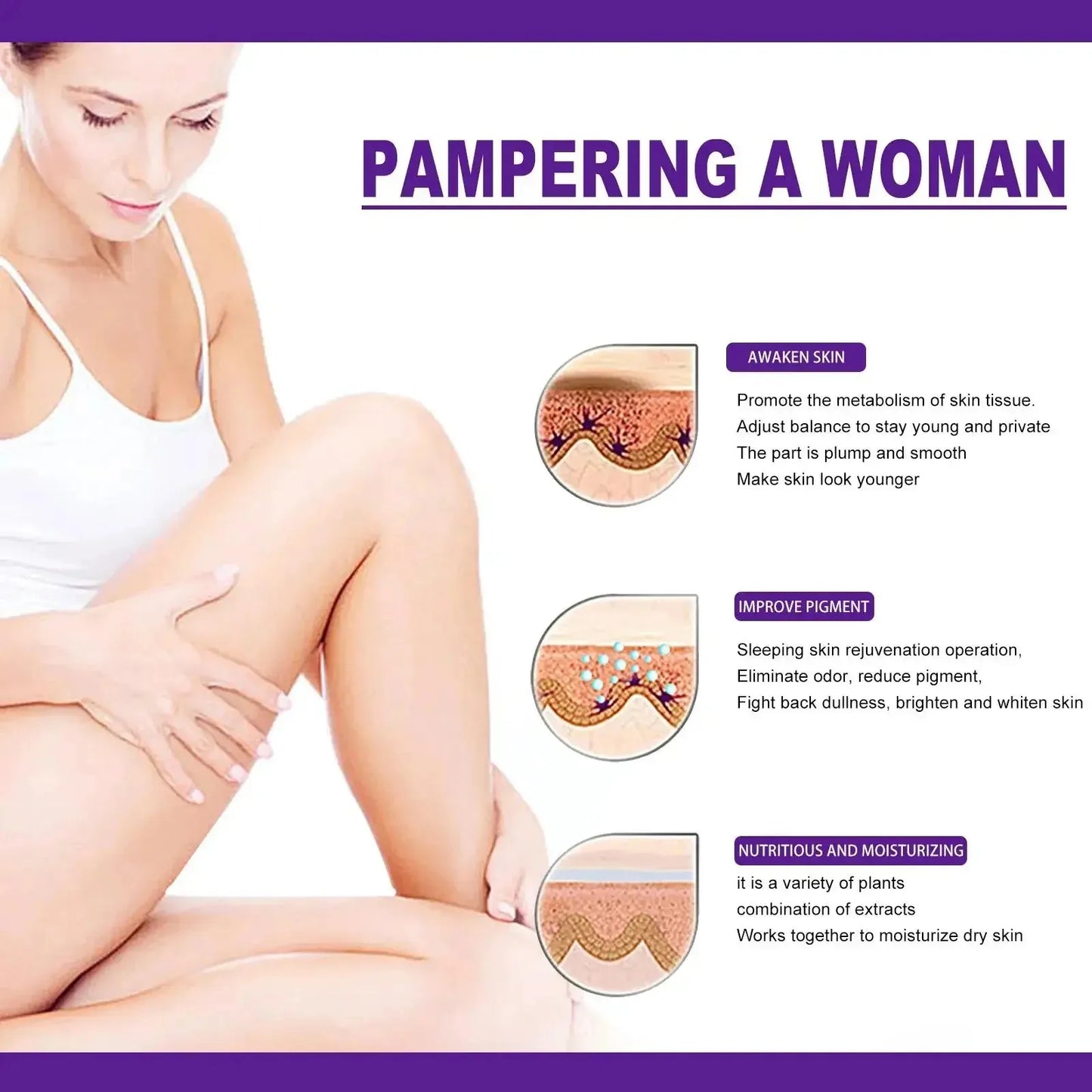 Women Lips Private Part Pink Underarm Intimate Whitening Dark Nipple Anal Bleaching Cream Skin Body Cream Body whitening Beauty World Shop