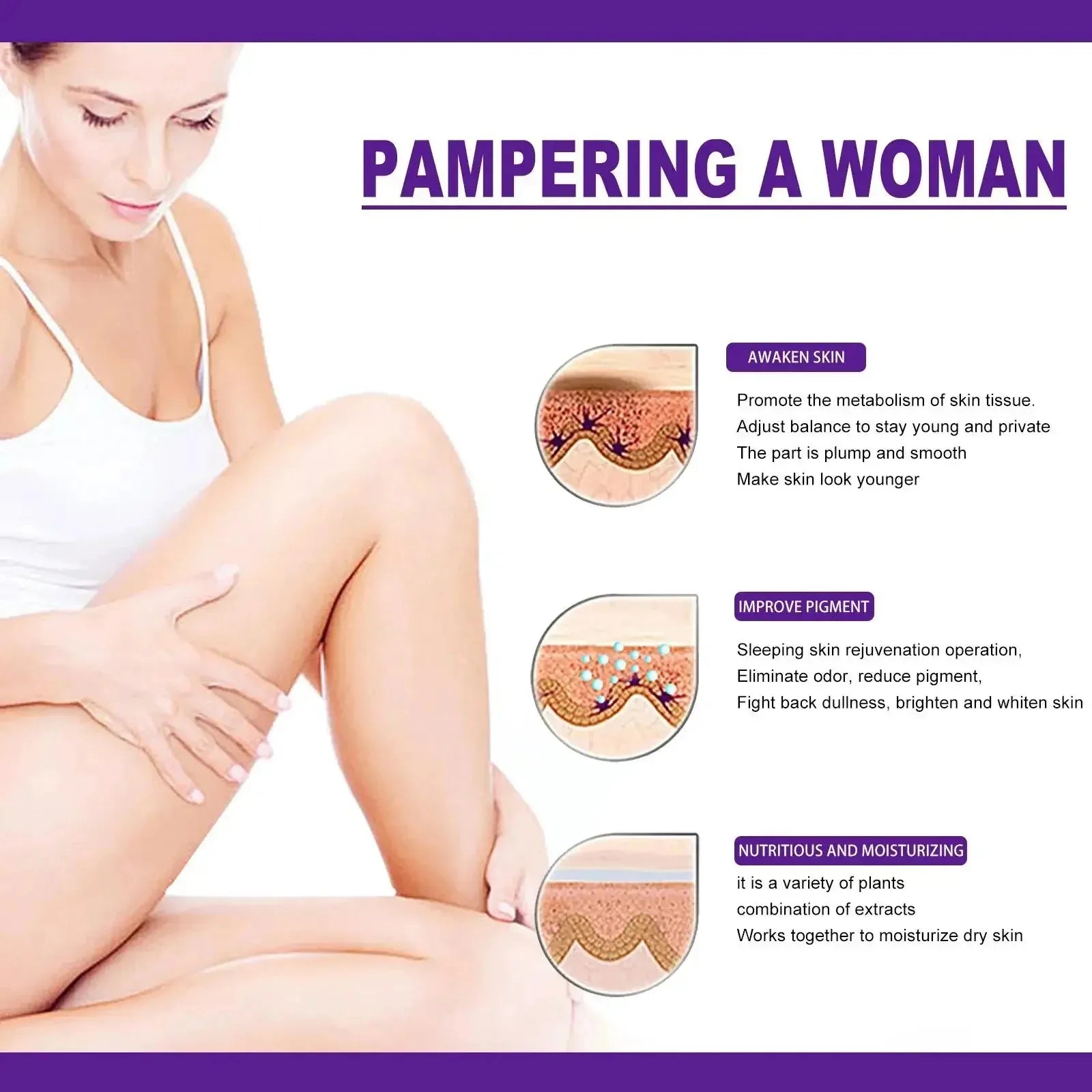 Women Lips Private Part Pink Underarm Intimate Whitening Dark Nipple Anal Bleaching Cream Skin Body Cream Body whitening Beauty World Shop