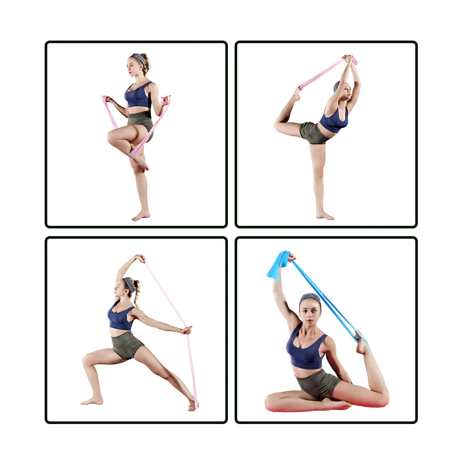 Long Training Stretch Bands Yoga Pilates Resistance Band for Physical Lower Body home Strength Elastic Exercise Bands Beauty World Shop