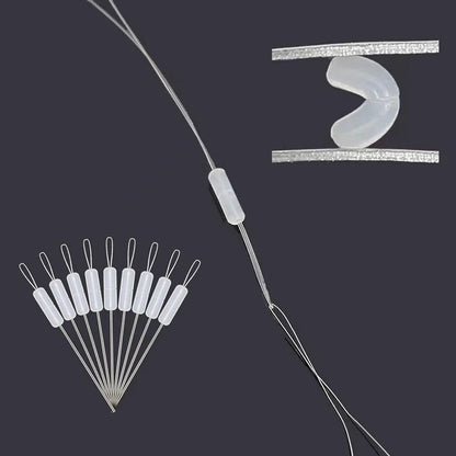 300Pcs Silicone Space Bean Oval Stopper Bobber Profession Fishing Float Resistance Anti-Strand Fish Line Fishing Gear Beauty World Shop