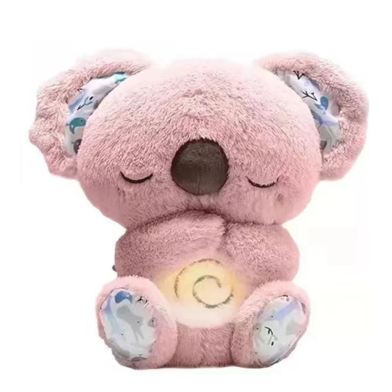 *Cuddly Koala Plush Sleep Aid with Soft Glow Night Light Calming Music and Simulated Breathing Comforting Bedtime Comfort Toys Beauty World Shop
