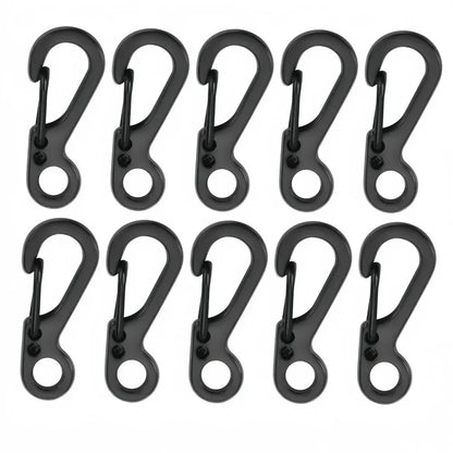 10pc Mini Carabiner Clip Metal Spring Snap Hooks Paracord Lanyard Hanging Clips for Keychain Backpack Bottle Outdoor Accessories Beauty World Shop