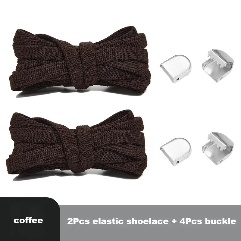 No tie Shoelaces for Shoes 8MM Flat Elastic laces Sneakers Kids Adult Quick Shoelace without ties Shoe Accessories Beauty World Shop