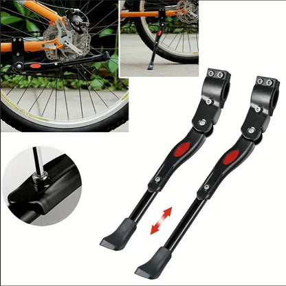 Aluminum Alloy Kickstand, Bicycle Rear Bracket Adjustable Length, MTB 26 Inch Bicycle Side Support Beauty World Shop