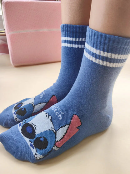 Disney Stitch Girls Anime  Socks Kawaii Lilo & Stitch woman Short Socks Cartoon Children Woman Socks Kids christmars Gifts Beauty World Shop