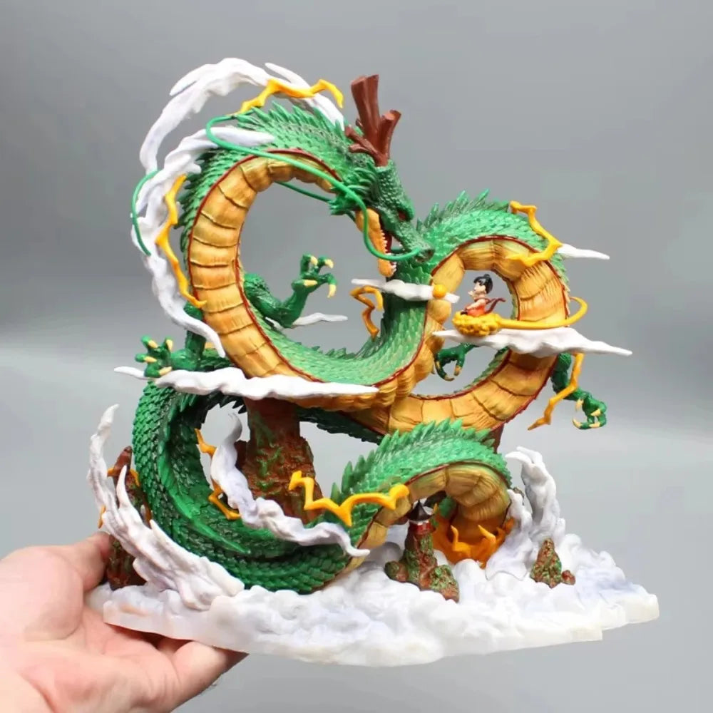 22cm/8.66in Dragon Ball Anime Figure Shenron Figure Goku And Shenron Figurine Pvc Statue Collection Model Decoration Toys Gifts Beauty World Shop