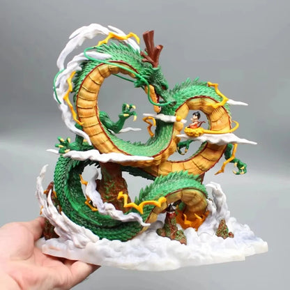 22cm/8.66in Dragon Ball Anime Figure Shenron Figure Goku And Shenron Figurine Pvc Statue Collection Model Decoration Toys Gifts Beauty World Shop