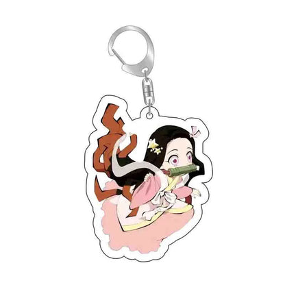 Demon Slayer doll toy Kimetsu No Yaiba Blade of Ghost Keychain Acrylic Pendant Car Key Chain Fans kids Xmas Gift Anime Jewelry Beauty World Shop