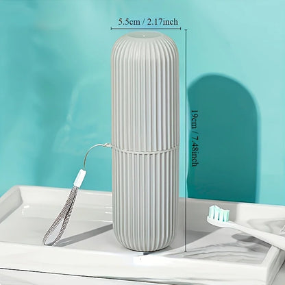 Travel Toothbrush Set: Portable case, rinse cup & toothpaste holder included. Alcohol-free, compact for easy on-the-go oral care Beauty World Shop