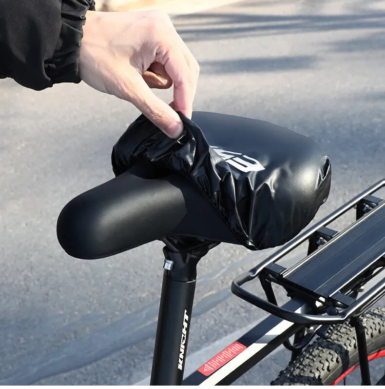 Waterproof Bicycle Saddle Cover High Elastic Road Bicycle Seat Cover Foldable Portable MTB PVC Saddle Cover Bike Accessories Beauty World Shop